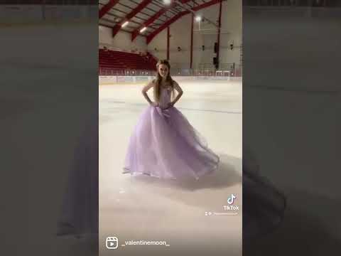 I went Ice skating in my Barbie and the magic of Pegasus dress 💜 #_valentinemoon_