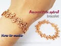 Asymmetric spiral bracelet inspired by Egyptian Coil from copper wire 478