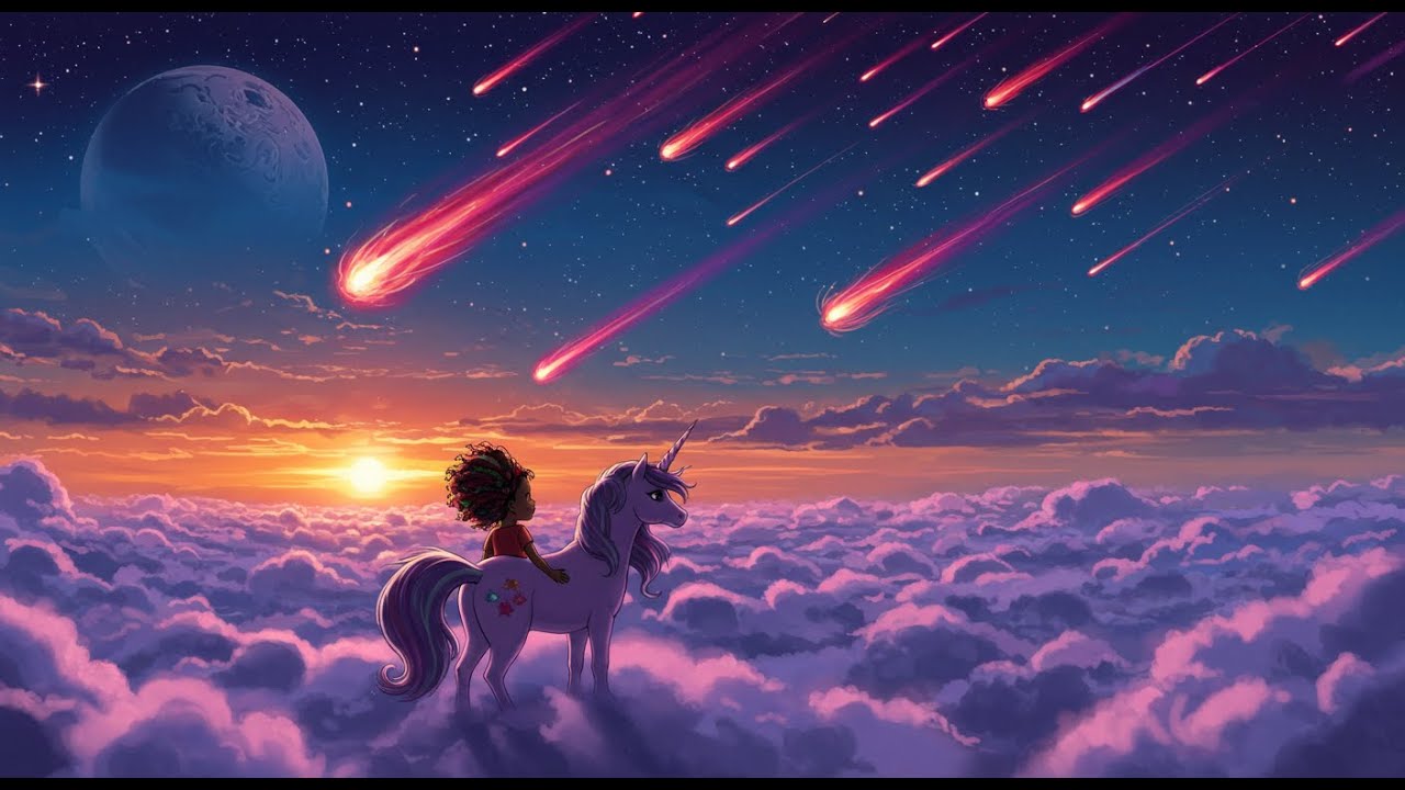💖 Calming Sleep Music - Afro Girl Unicorn Drift - Deep Sleep Journey with Nakai Onai 🎶