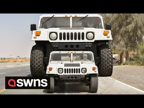 Car-mad Sheikh builds WORLD'S BIGGEST Hummer H1 | SWNS