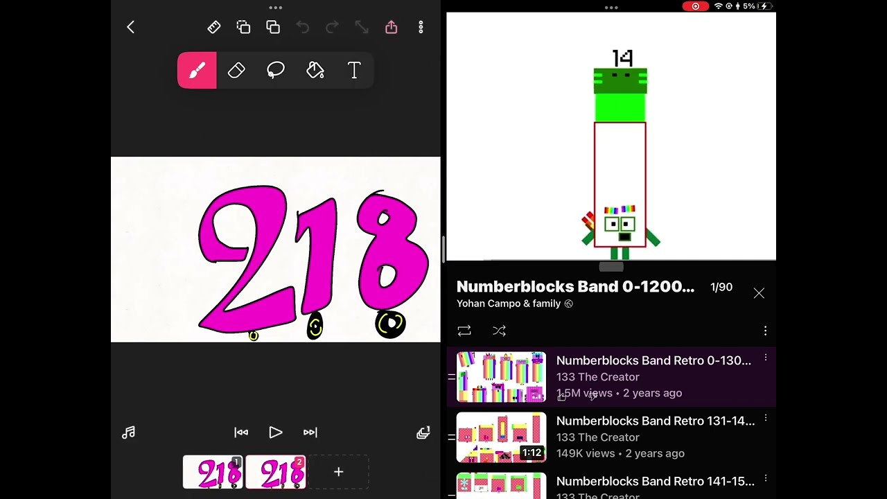 Number band 1-1000 part 3 but 218 is so crazy red