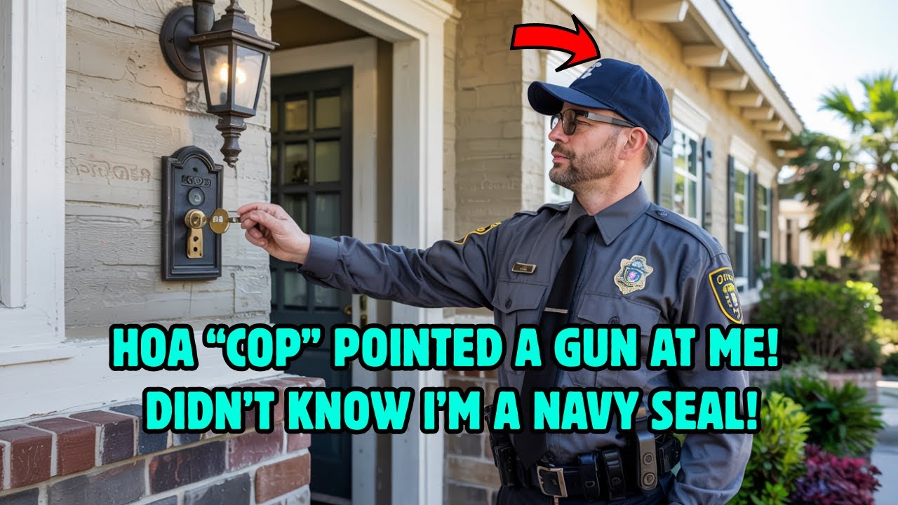 HOA “Cop” Pointed a Gun at Me, After His “Master Key” Can’t Open My House — Unaware I’m a NAVY SEAL