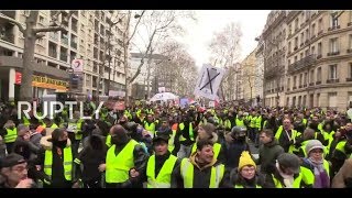 LIVE: Yellow vest protesters call for 12th week of demonstrations in Paris