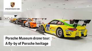 A flight at the Porsche Museum - a very special drone tour