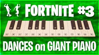 fortnite dances played on giant fortnite piano part 3 - fortnite headbanger guitar tab