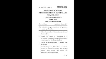 MMPC - 013   June 2022 Question Paper