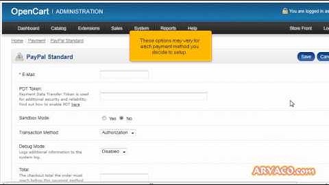 How to configure payment methods in OpenCart