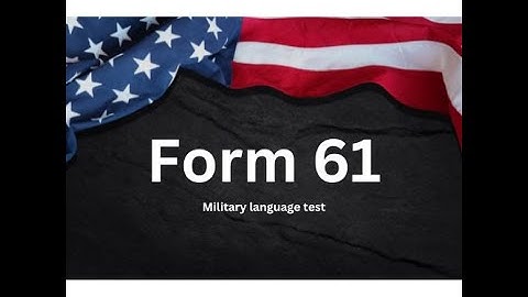 Practice Drill: Military -𝑬_C_L t Language Review - No .#61