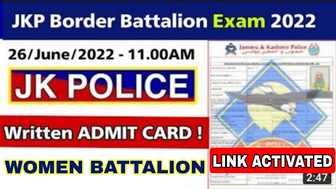 Jkp Women Battalion Admit Card out 2022 | link activated