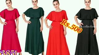latest womens crepe dresses/long dresses/maxi dress/new design maxi dress 2020/long maxi screenshot 2