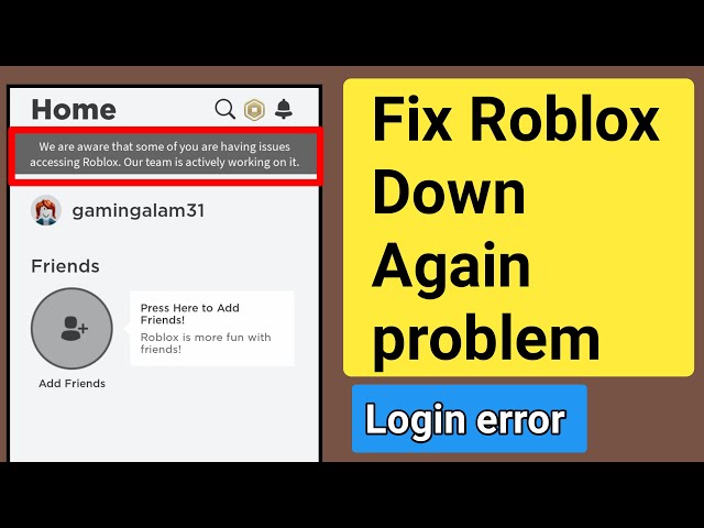 Fix We are aware that there is an issue with accessing Roblox