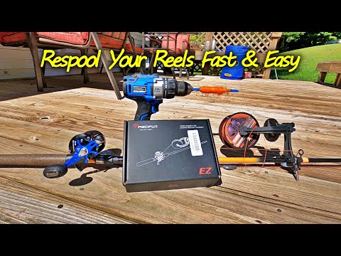 How To Remove Fishing Line and Spool Your Reels Piscifun Ez Line Spooler 