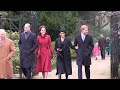 The Royal Family attend church for the traditional Christmas Day service. 4K UHD