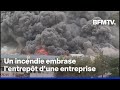 Ref:of74lcsgkt8 Alpes-maritimes: impressionnant incendie dans un grand entrep�t