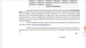 Hpssc Today Declared the result of Written Objective type test for the Post of Computer Operator-848