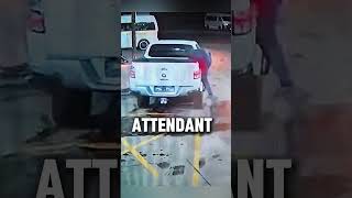 Petrol Attendant Jumps Into Moving Car To Stop Fuel Theft sa shorts theft