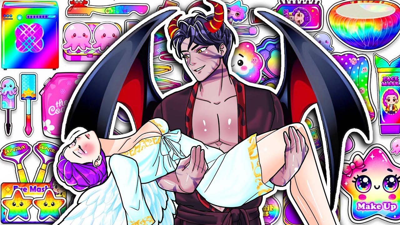 Paper DIY🌸KPOP DEMON HUNTER - Demon Jinu Love Angel Rumi + Skincare + Makeup Blind Bag Unboxing