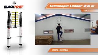 Tangga Lipat Aluminium Teleskopik Single 6 Meter Blackfoot