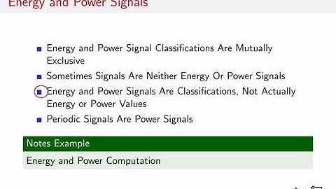 Discrete-Time Energy and Power Signals - DT Part 1 (8/10)