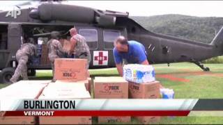 Raw Video:  AP Flies Along on VT Supply Drops