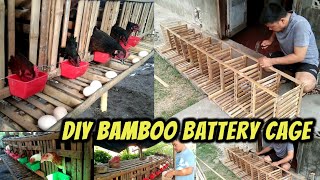 How to make battery cage for chicken (Bamboo cage)
