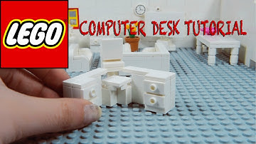 Lego Office Computer Desk Tutorial - Lego Living Room "How to" Series