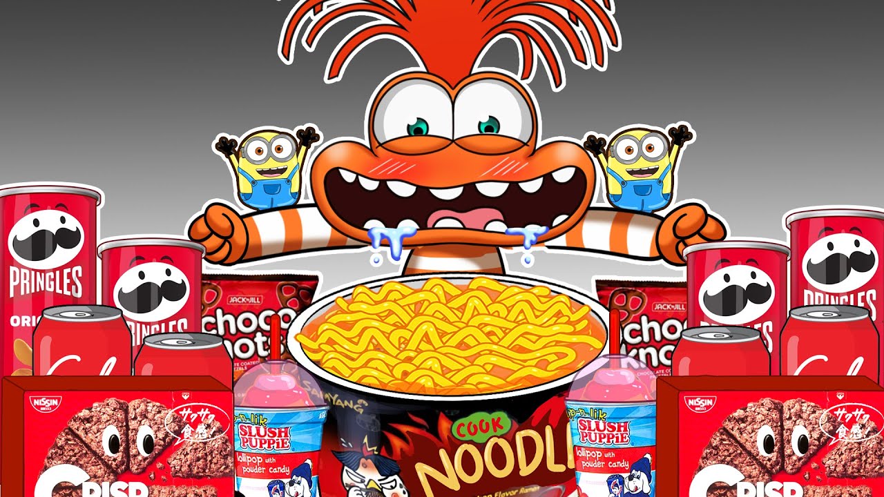 Convenience Store Red Food Anxiety Mukbang | Inside Out 2 | ASMR Mukbang