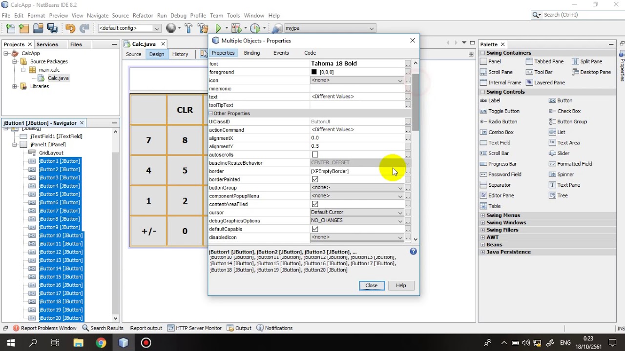 Java Swing Tutorial Calculator 1of2 - YouTube