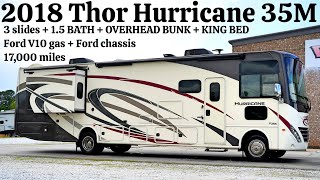 2018 Thor Hurricane 35M 1.5 BATH A Class Ford V10 Gas Motorhome from Porter’s RV Sales - $86,900