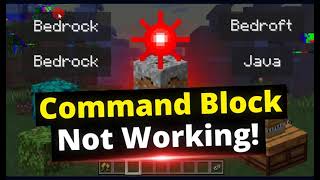 How to solve Command block not working in Minecraft Bedrock and Java