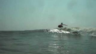 Mary goes for the surfing 180