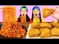 바삭한 후라이드 넙적다리 치킨 김치불닭볶음면 먹방 Crispy Fried Chicken Kimchi Fire Spicy Noodles Mukbang Labeat 랩잇 