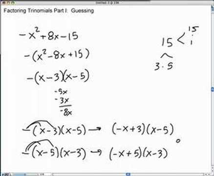 Factoring Trinomials - Guessing Part 3
