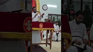 Rev. Bobby Mathew speaking (1.)at the New Year Convention of the Bible Society of India.