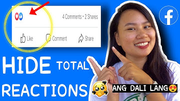 How to hide total number of reactions on facebook? | TAGALOG| StepbyStep