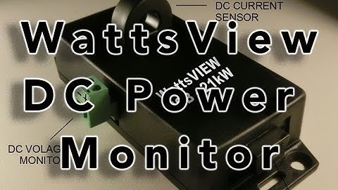 WattsView DC Power Monitor