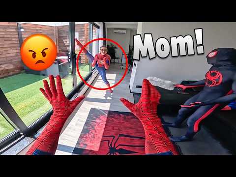 TOP 5 BEST MIX SPIDER-MAN Bros & LITTLE-SPIDEY ESCAPING ANGRY SPIDER-MOM! (Funny Comedy POV)