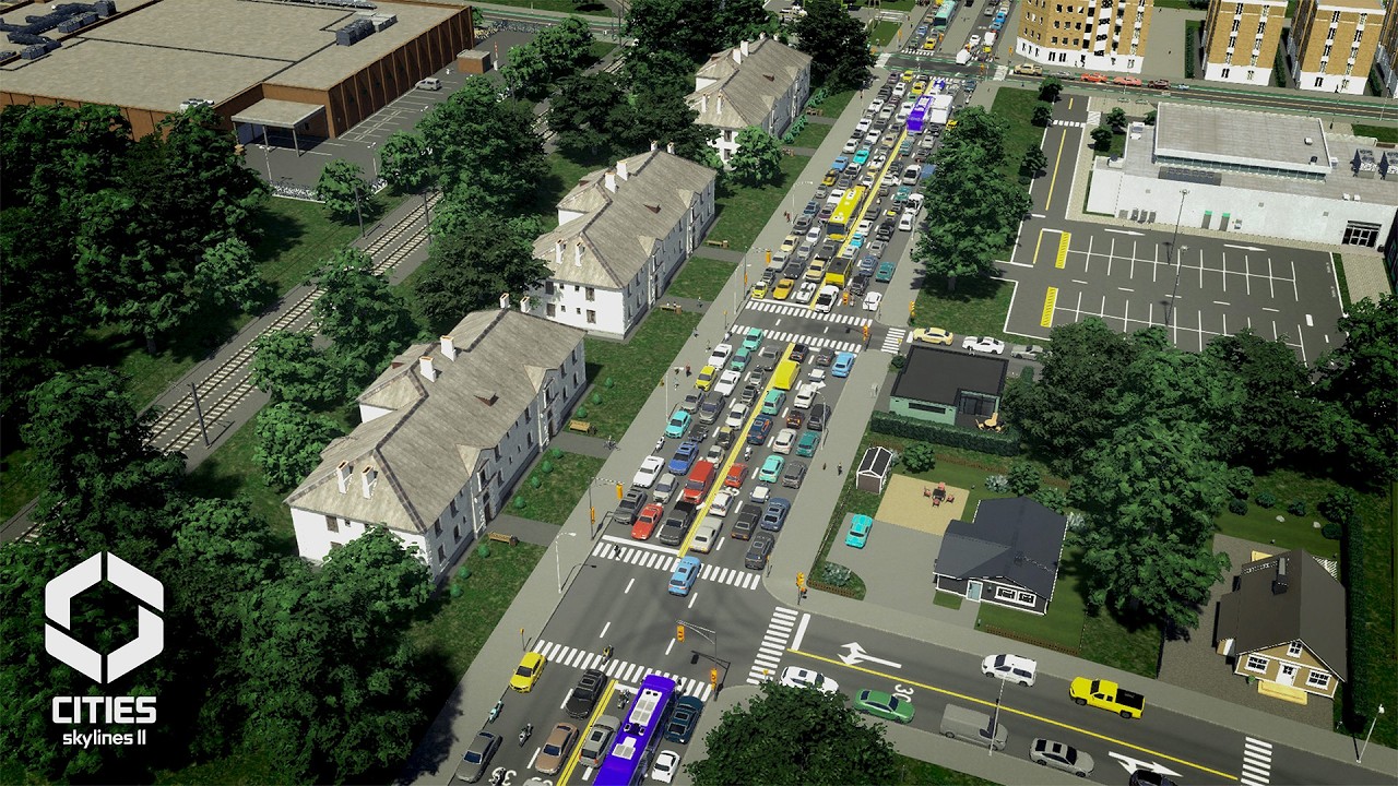 Fixing Gridlock Traffic with Buses! | Cities Skylines 2