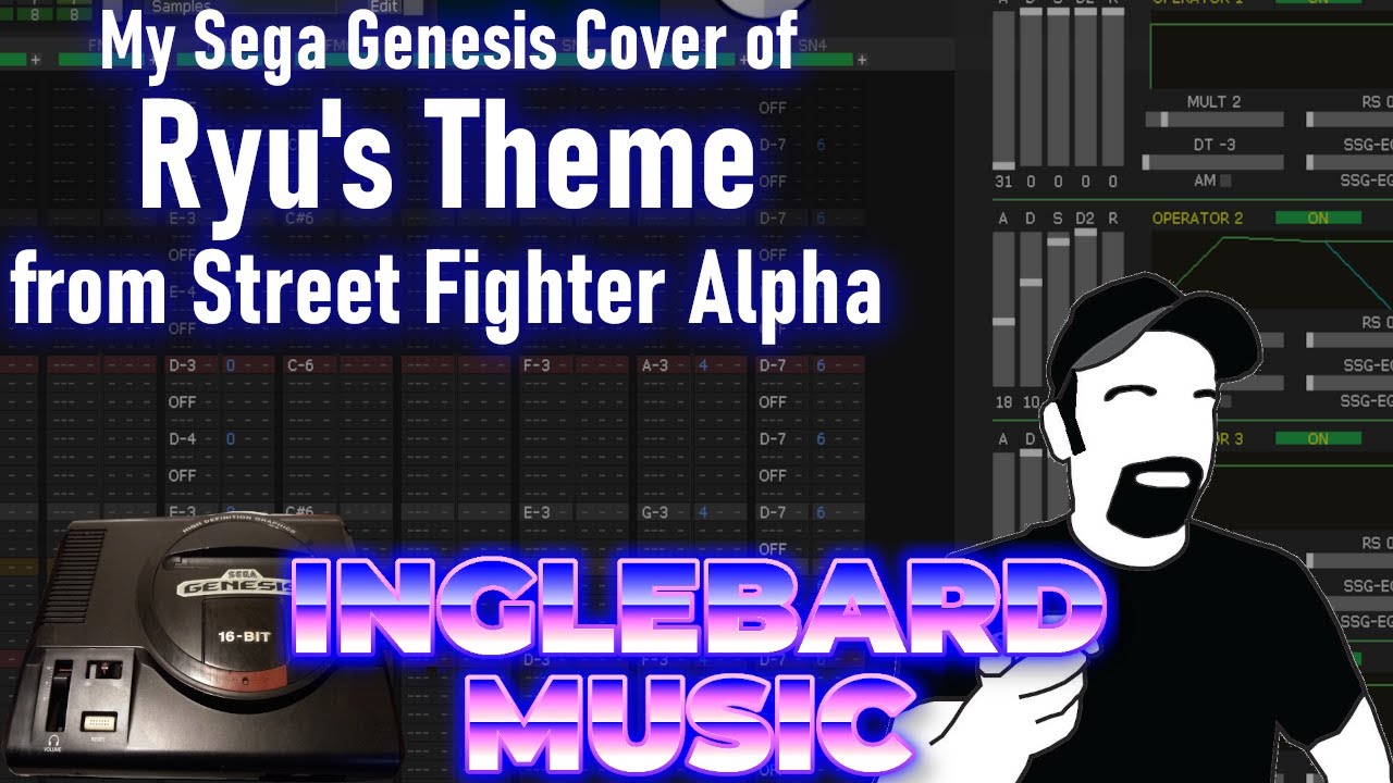My Sega Genesis cover of Ryu's Theme from Street Fighter Alpha | YM2612