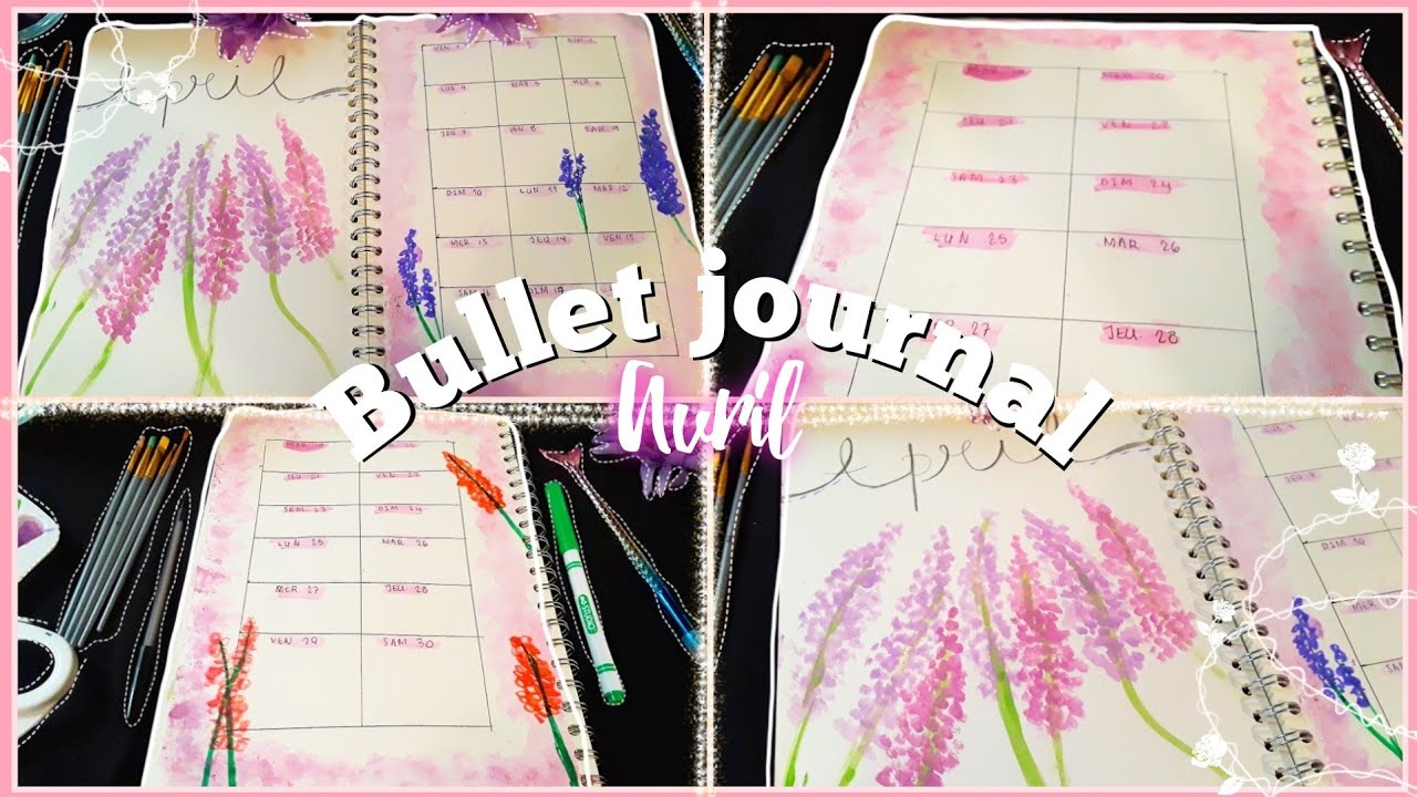 Page De Garde Avril BULLET JOURNAL - mois d'avril: page de garde + organisation des jours