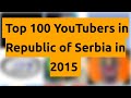 Top 100 youtubers in republic of serbia in 2015