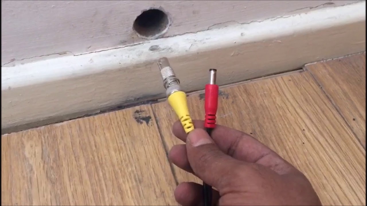 Easy way to route a cable through a cavity wall 