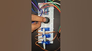 One Joystick controls 3 Servos 😮 | Arduino Nano #shorts #arduino #electronics #arduinonano #servo
