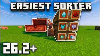 MINECRAFT'S EASIEST AUTO SORTER in UNDER 1 MINUTE! 26.2+
