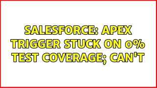 Salesforce: Apex trigger stuck on 0% test coverage; can't