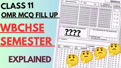 WBCHSE SEM 1 & 3 OMR SHEET SAMPLE || Class 11 & 12 || Commerce WBCHSE