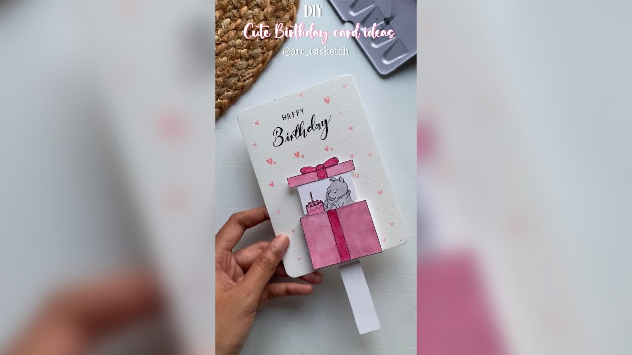 DIY Cute Birthday Card tutorial | easy craft ideas | last min Birthday ...