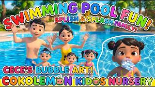Splish Splash! 💦 Swimming Pool Song | Play with Mommy &amp; Daddy | Cokolemon Kidos Nursery
