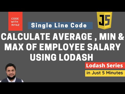 Single Line Code to Calculate Average , Min & Max of Employee Salary using Lodash (Javascript)