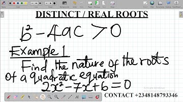 Distinct / Real root